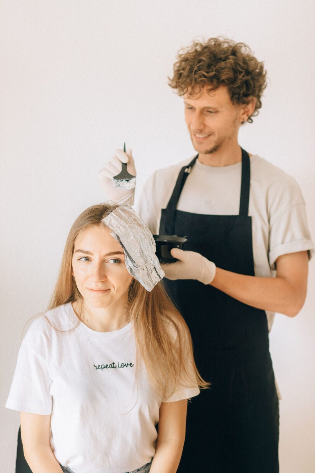 A colourist applying colour at CHAIR