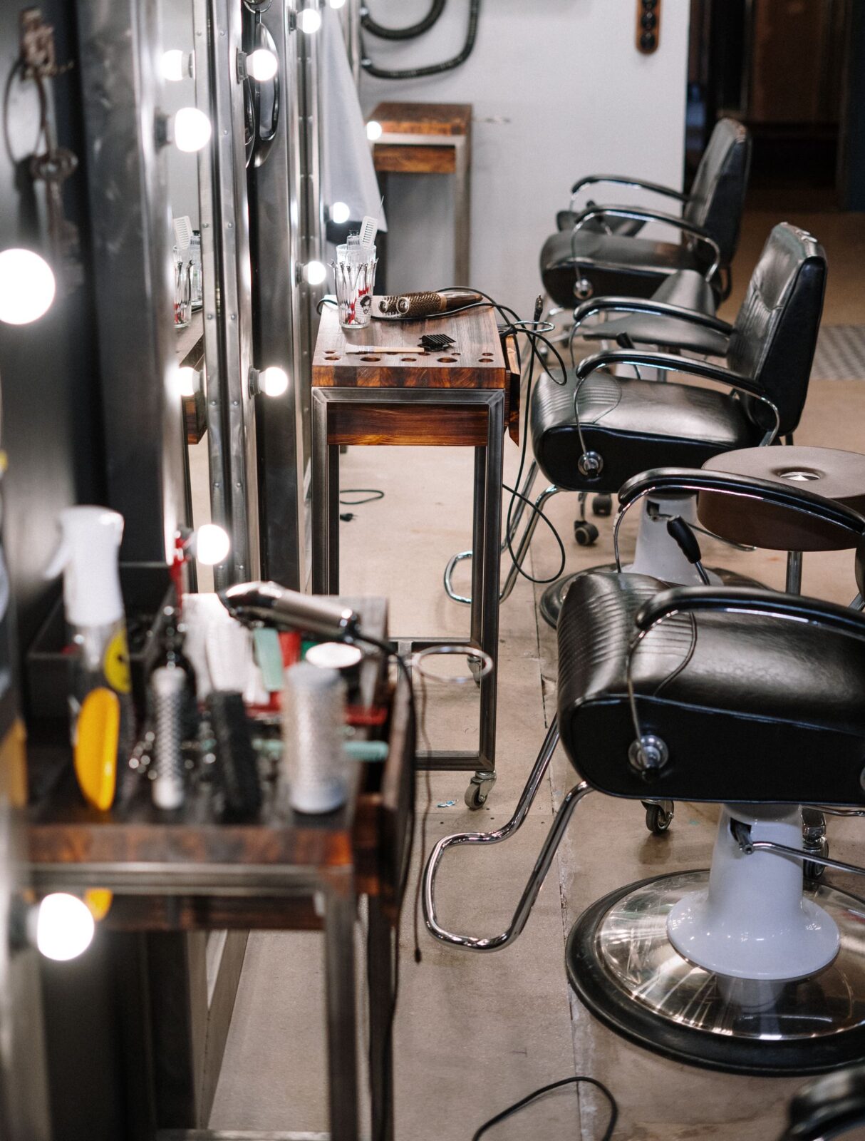 A styling chair and mirror at CHAIR