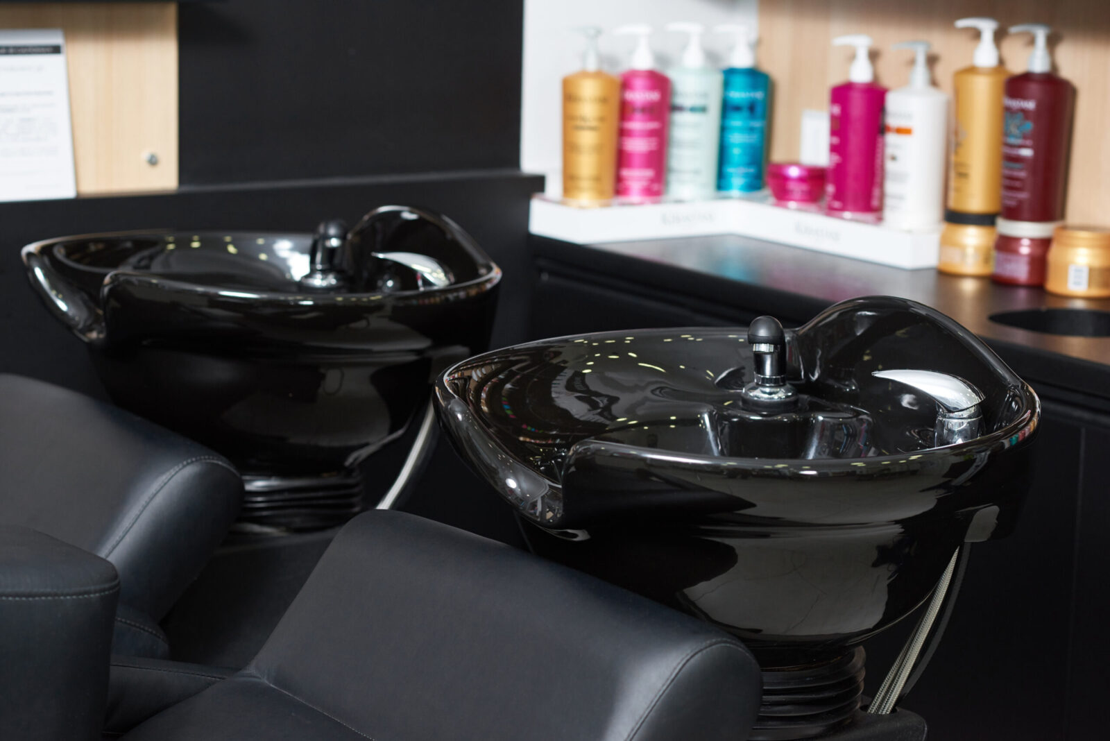 Backwash basins in the CHAIR Hair Salon